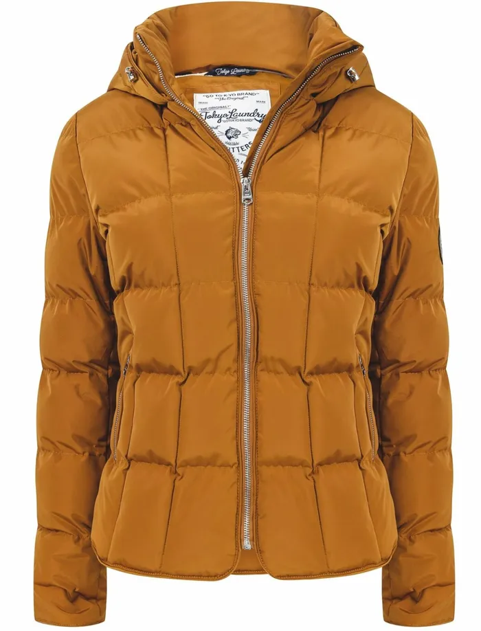 Women Jackets and Coats Tokyo Laundry Wookie Quilted Hooded Jacket In Mustard 8211 Tokyo Laundry Yellow