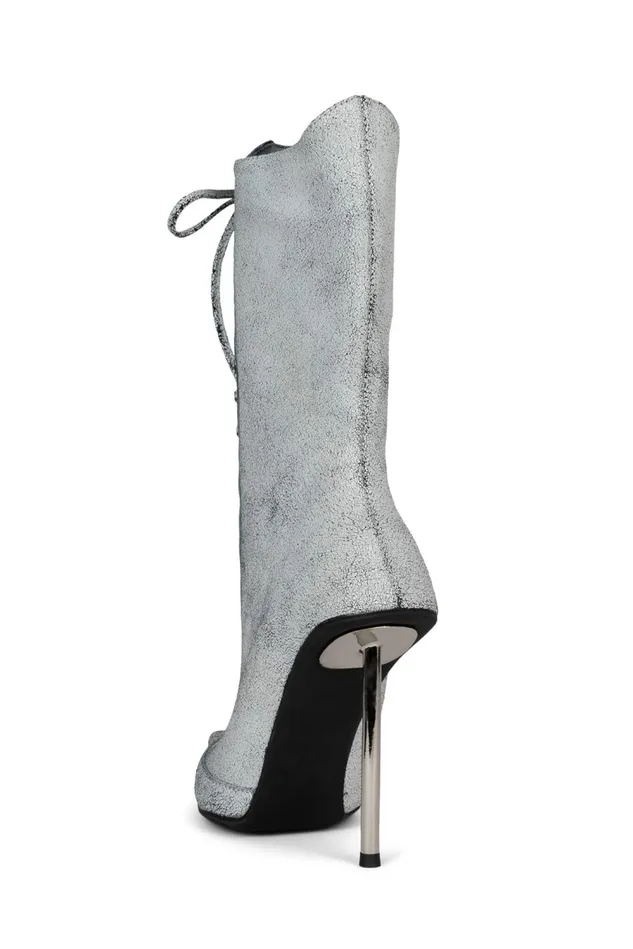 Women Jeffrey Campbell Ankle To Mid BRINGITON White Crackle