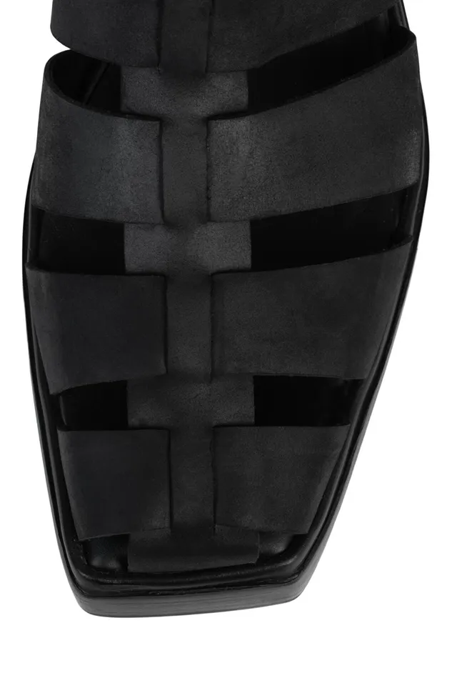 Women Jeffrey Campbell Ankle To Mid ELECTIVE Black Crazy Horse