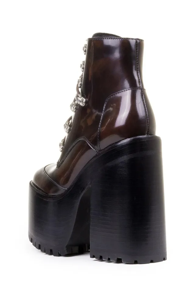 Women Jeffrey Campbell Boot FERNROCK Wine Box