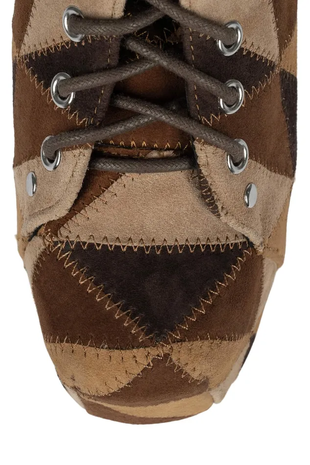 Women Jeffrey Campbell Boot LITAPW Tan Suede Multi
