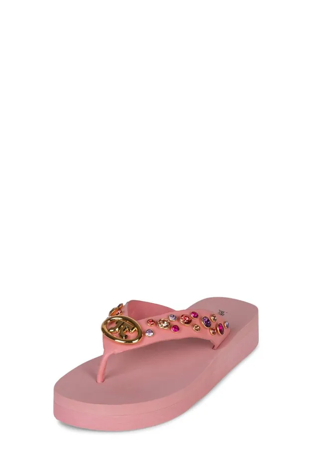 Women Jeffrey Campbell Flat ICONICS Pink Multi