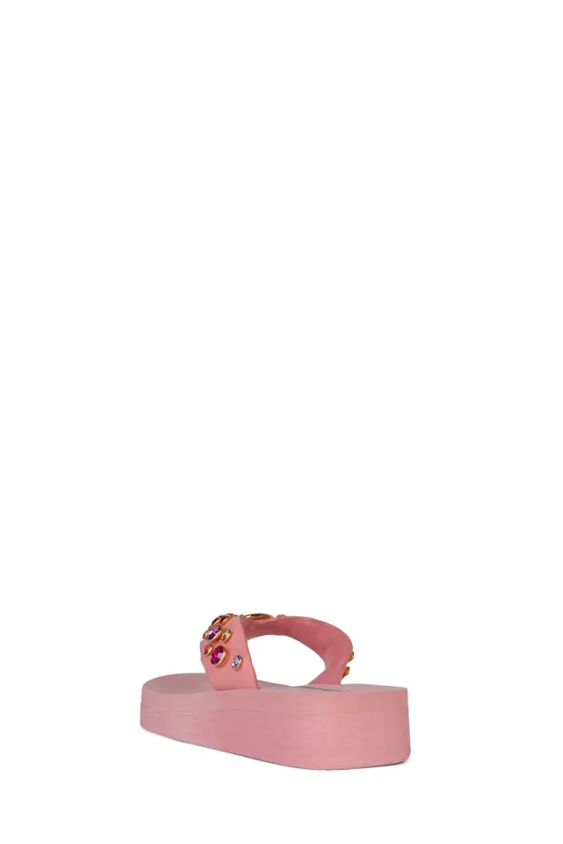 Women Jeffrey Campbell Flat ICONICS Pink Multi