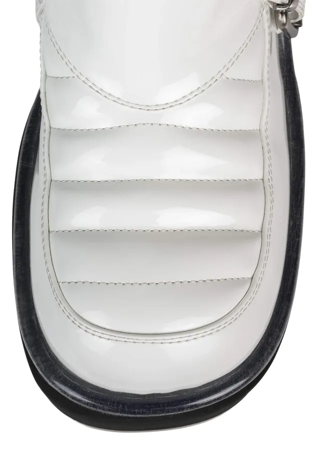 Women Jeffrey Campbell Knee To Thigh ZENONKH White Patent