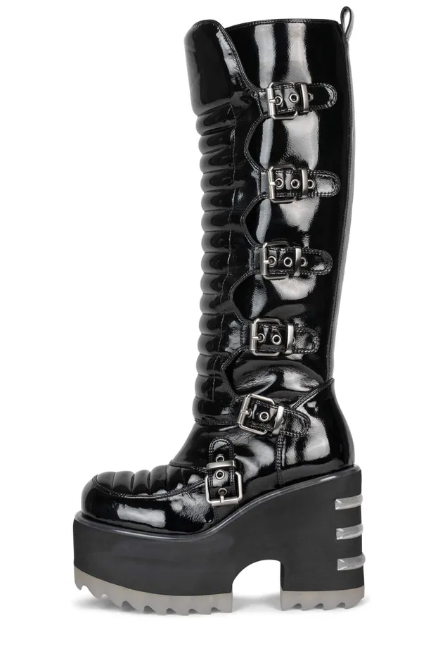 Women Jeffrey Campbell Knee To Thigh ZENONKH White Patent