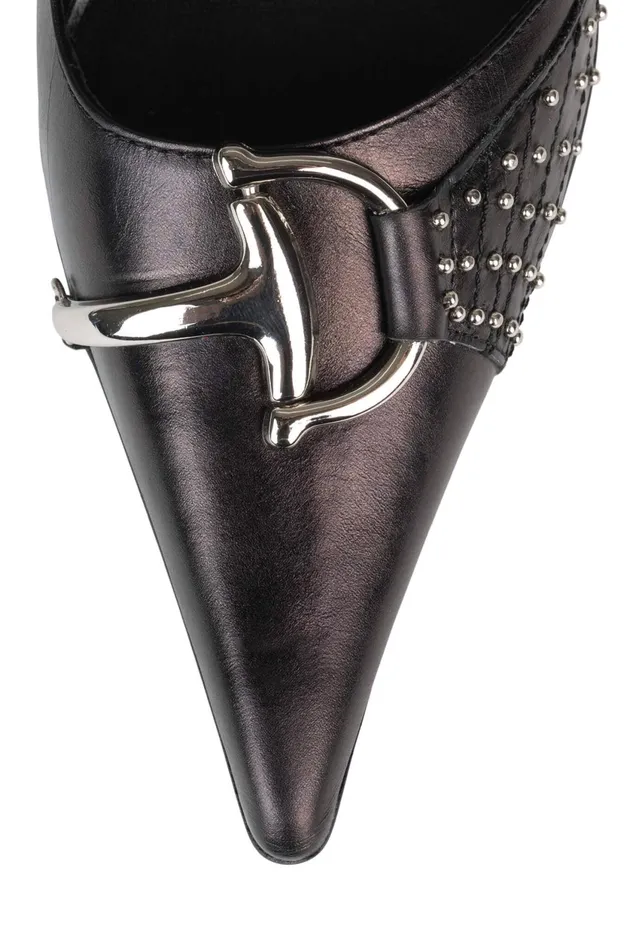 Women Jeffrey Campbell Pump ELECTRO Black Silver