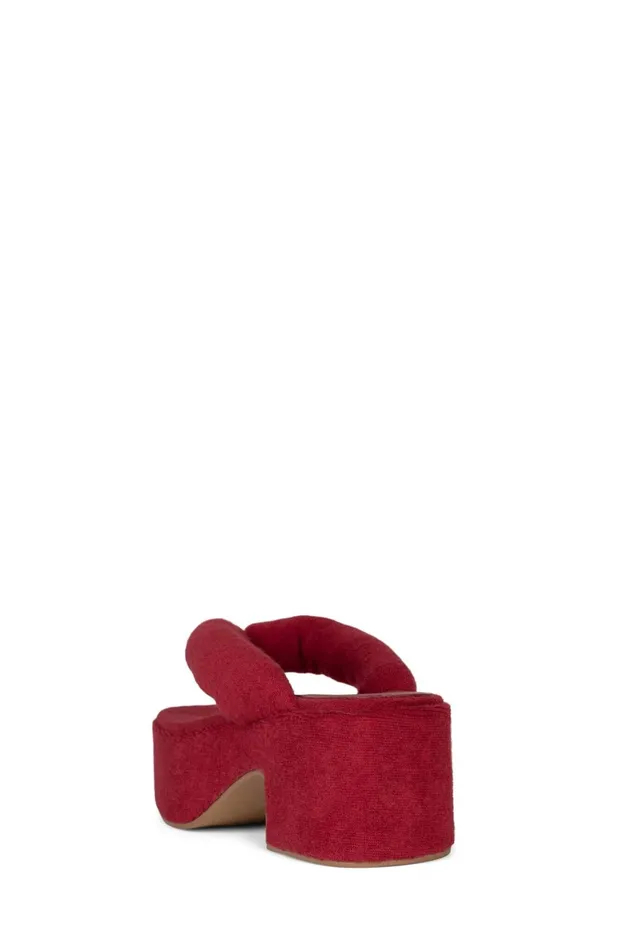 Women Jeffrey Campbell Sandals Under 100 LUAU2 Pink Stripe Terrycloth