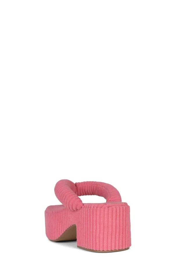 Women Jeffrey Campbell Sandals Under 100 LUAU2 Pink Stripe Terrycloth