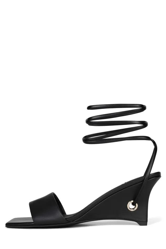 Women Jeffrey Campbell Wedge READY2GO Black Gold