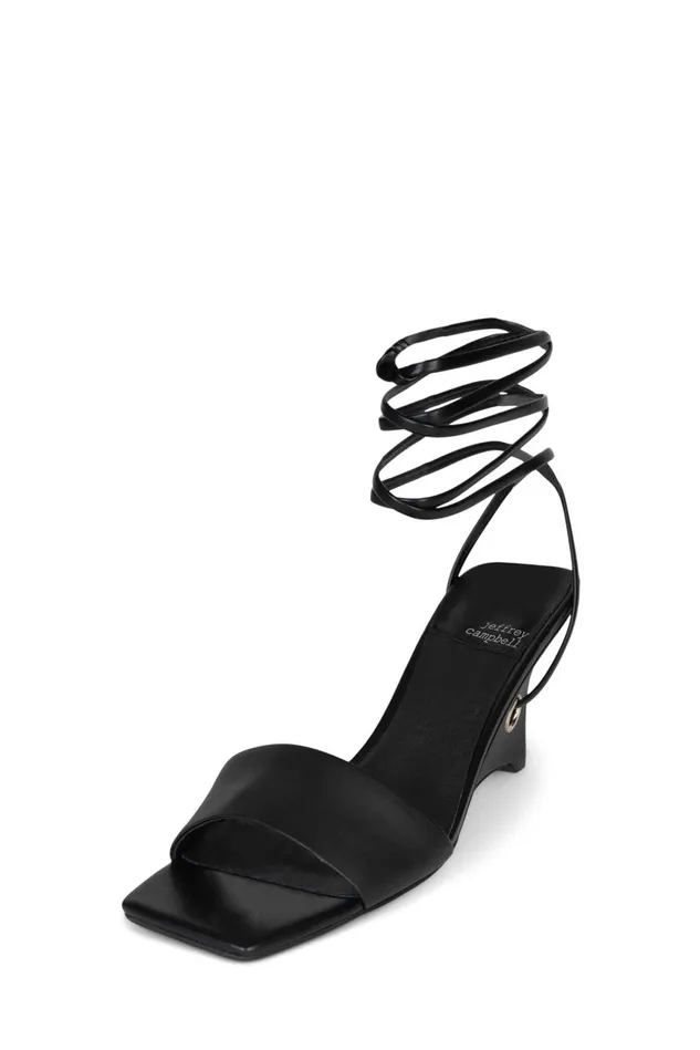 Women Jeffrey Campbell Wedge READY2GO Black Gold