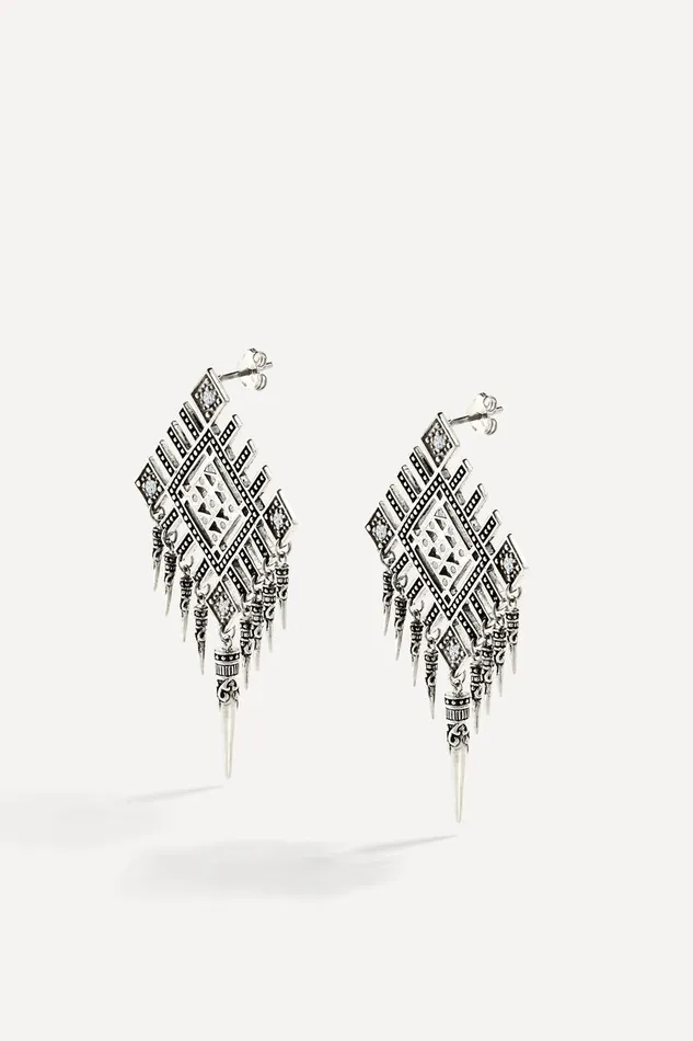 Women Jewelry Baandsh Boho Earrings MaxiPunk Gray