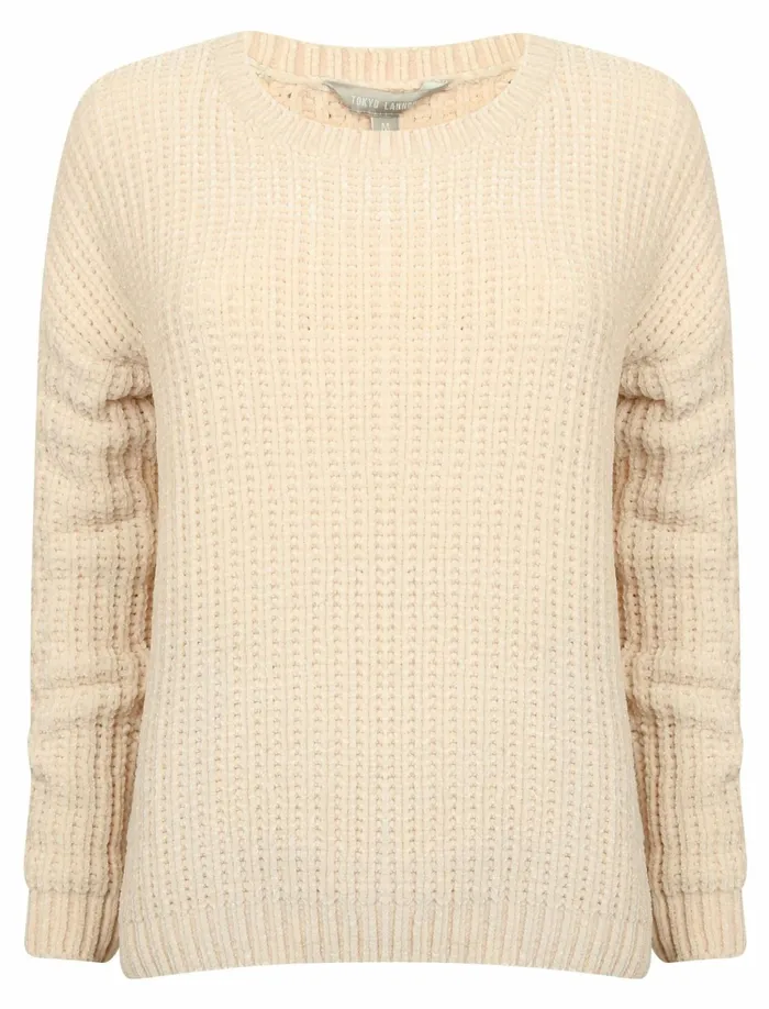 Women Jumpers and Cardigans Tokyo Laundry Moonlight Crew Neck Chenille Knitted Jumper In Clotted Cream 8211 Tokyo Laundry Cream Women Jumpers and Cardigans Tokyo Laundry Moonlight Crew Neck Chenille Knitted Jumper In Clotted Cream 8211 Tokyo Laundry Cream