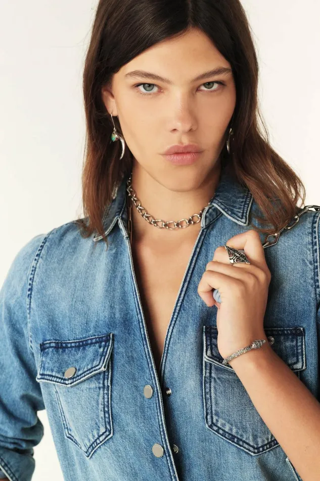 Women Jumpsuits and Overalls Baandsh Long Denim Jumpsuit Fannie Blue