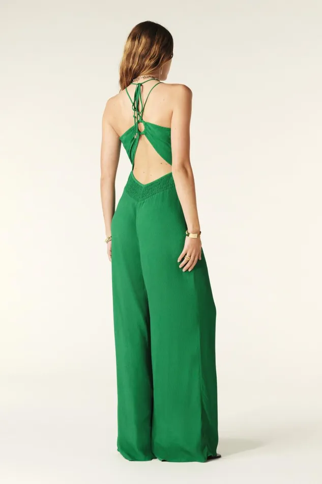 Women Jumpsuits and Overalls Baandsh Sleeveless Jumpsuit Happy Green