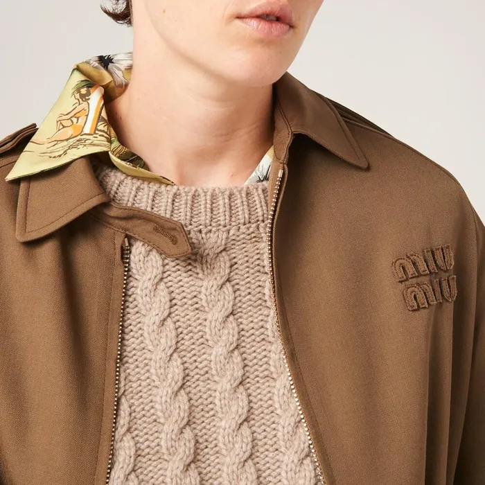 Women Knitwear Miu Miu Cashmere Sweater Sand Beige Women Knitwear Miu Miu Cashmere Sweater Sand Beige