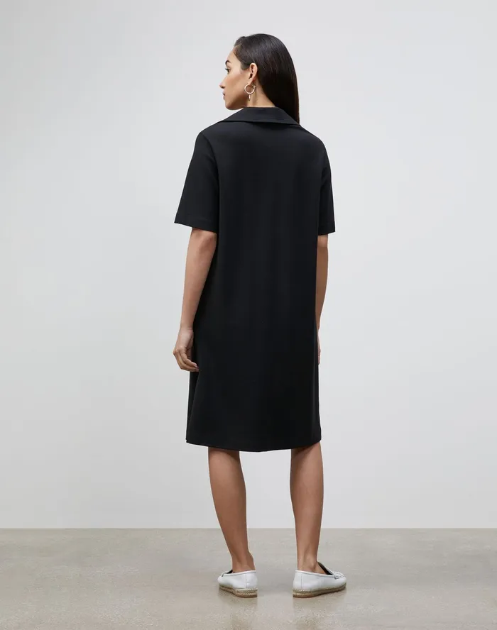 Women Lafayette 148 New York Dresses Andie Dress In Punto Milano Black