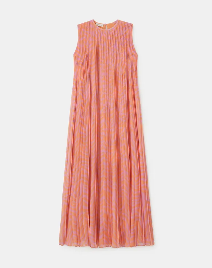 Women Lafayette 148 New York Dresses Petite Willow Maxi Dress In Zevron Print Georgette Dahlia Multi