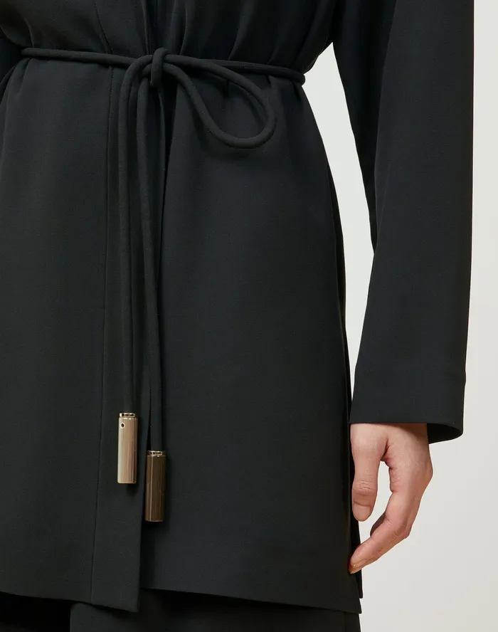 Women Lafayette 148 New York Jackets and Blazers PlusSize Reese Jacket In Finesse Crepe Black