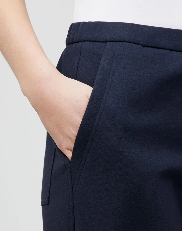 Women Lafayette 148 New York Pants and Shorts PlusSize Webster Ankle Pant In Ultra Comfort French Terry Ink