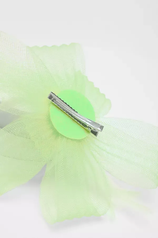 Women Lime Feather Clip Fascinator Quiz Clothing Fascinators
