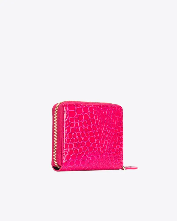 Women Limited Edition Pinko PINKO Galleria Square Ziparound Wallet In Shiny Crocprint Leather Pinko Pinklightgold Women Limited Edition Pinko PINKO Galleria Square Ziparound Wallet In Shiny Crocprint Leather Pinko Pinklightgold