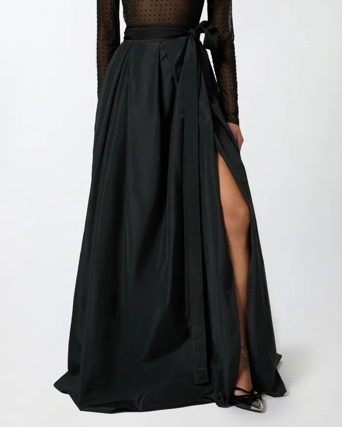 Women Long Skirts Pinko Taffeta Maxiskirt Limo Black Women Long Skirts Pinko Taffeta Maxiskirt Limo Black