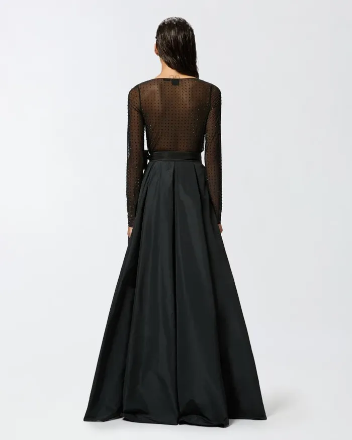 Women Long Skirts Pinko Taffeta Maxiskirt Limo Black Women Long Skirts Pinko Taffeta Maxiskirt Limo Black
