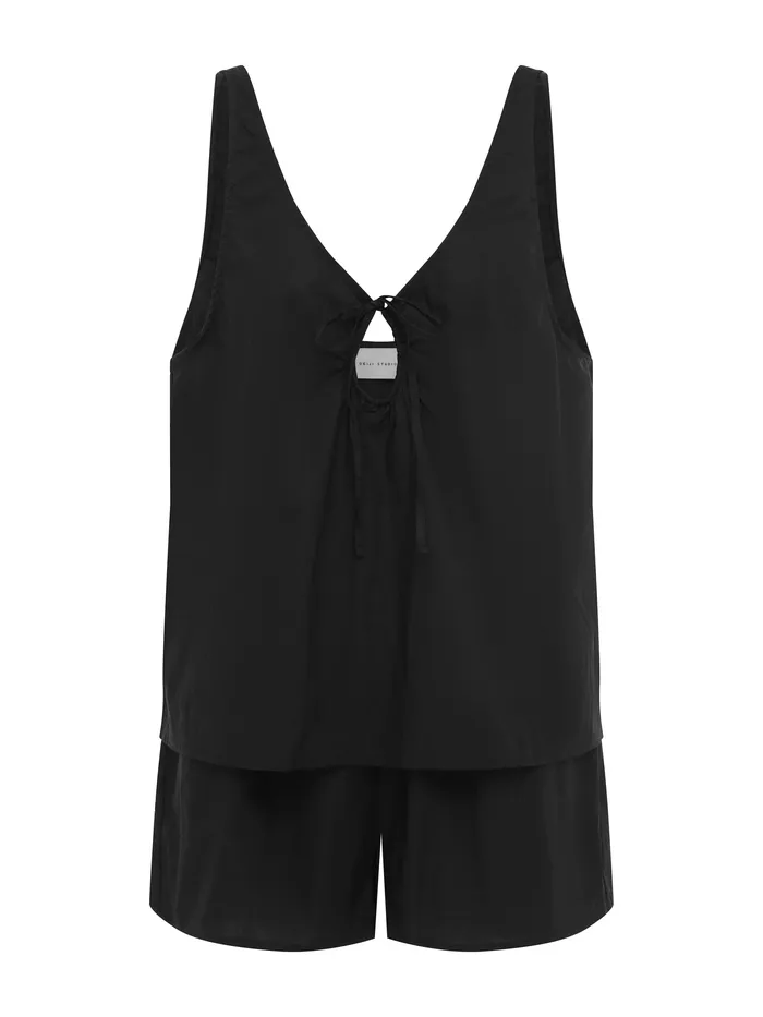 Women Loungewear The UNDONE Deiji Studios 8211 U Shape Cotton Set in Black