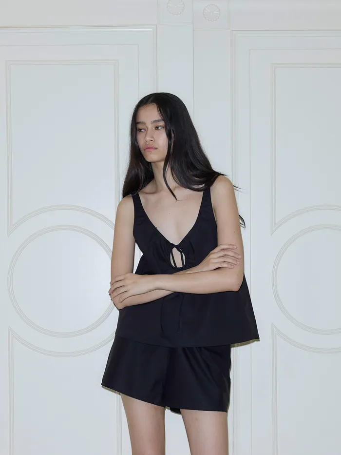 Women Loungewear The UNDONE Deiji Studios 8211 U Shape Cotton Set in Black