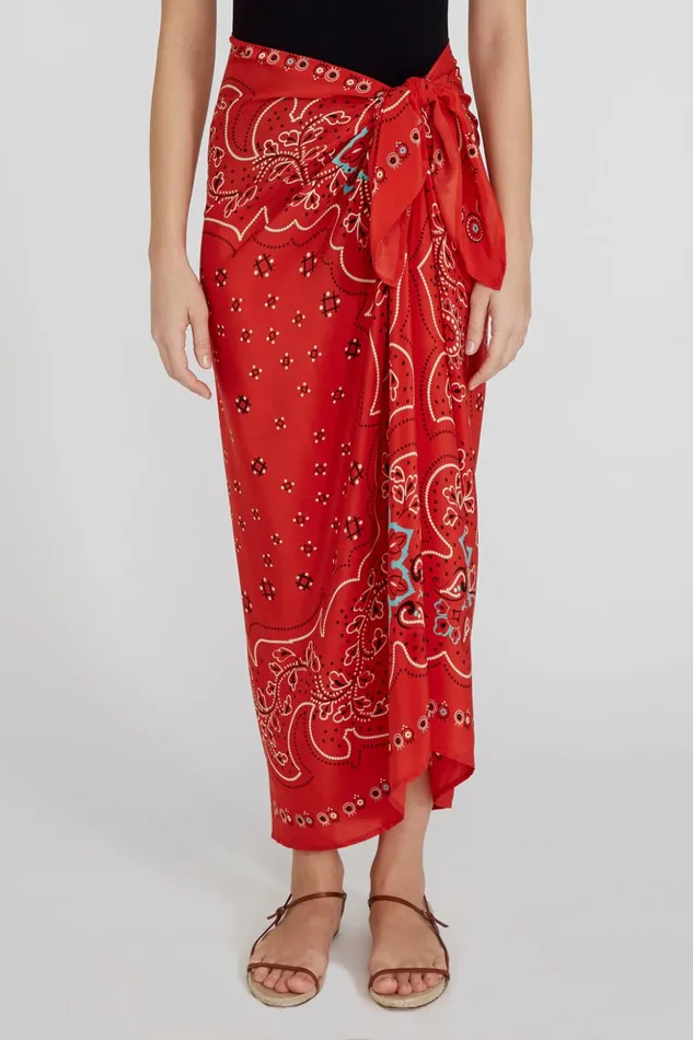 Women Mandala Sarong Pompeian Red Chan Luu Bottoms