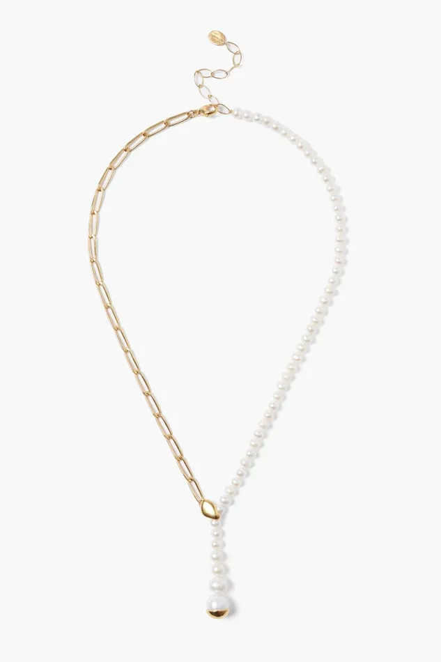 Women Marion Drop Necklace White Pearl Chan Luu Necklaces