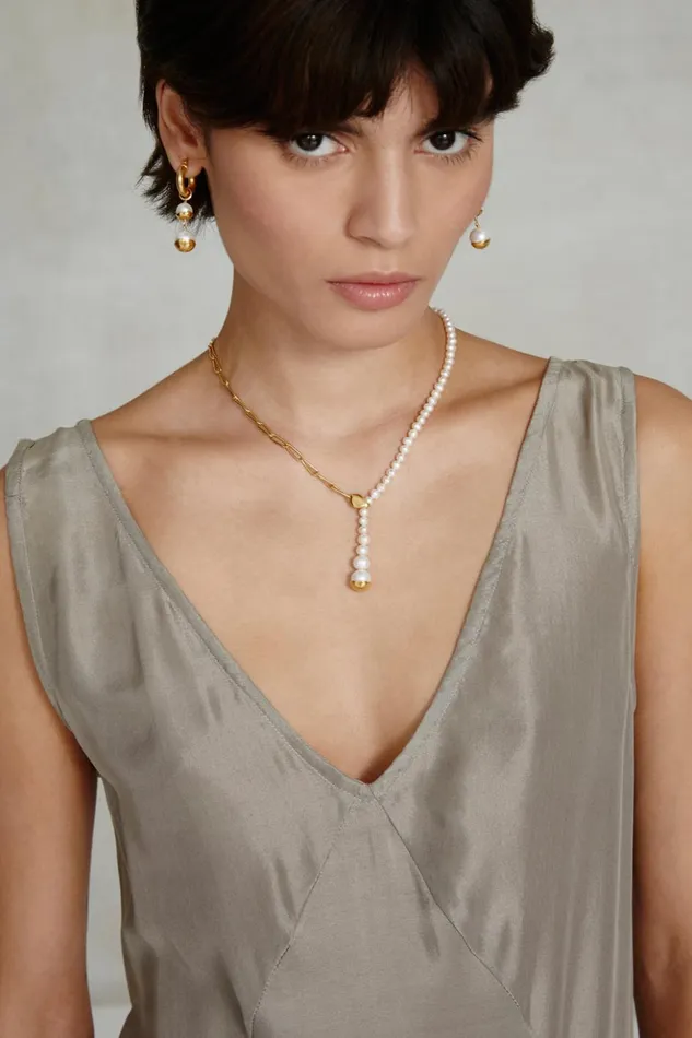 Women Marion Drop Necklace White Pearl Chan Luu Necklaces
