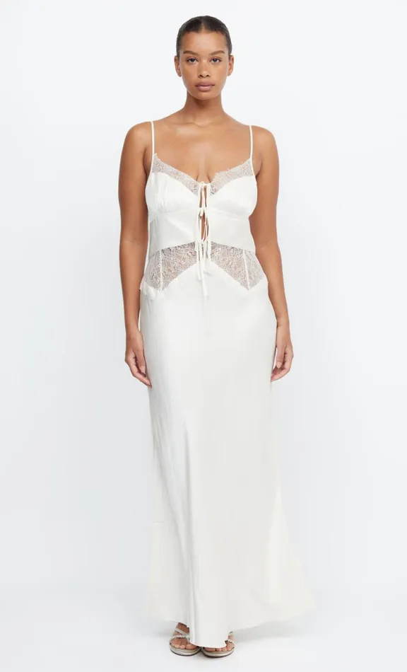 Women Maxi Dresses Bec Bridge CELINE TIE MAXI DRESS 8211 CREAMCREAM