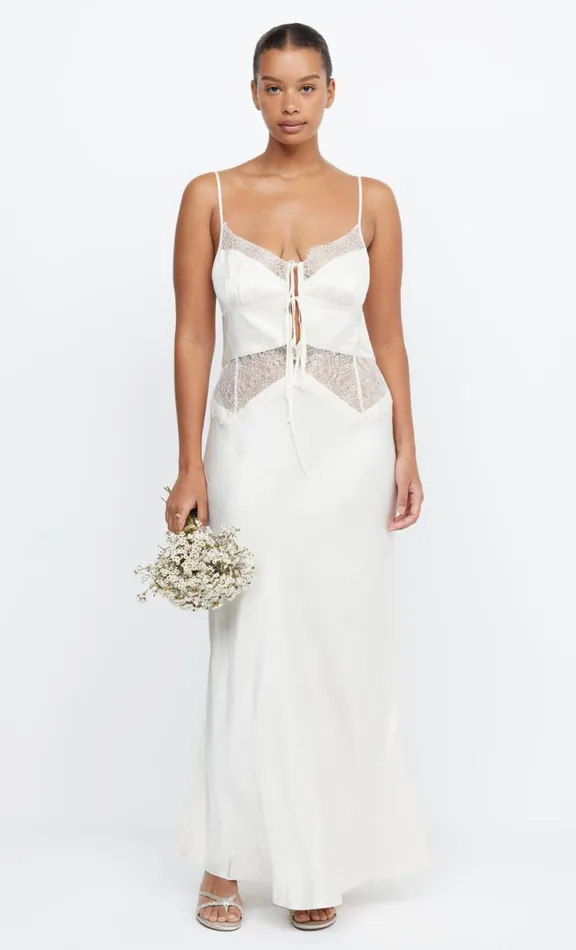 Women Maxi Dresses Bec Bridge CELINE TIE MAXI DRESS 8211 CREAMCREAM