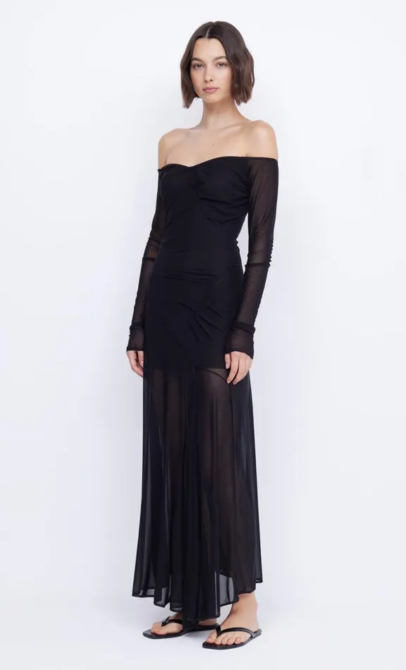 Women Maxi Dresses Bec Bridge ISADORA LONG SLEEVE DRESS 8211 BLACKBLACK