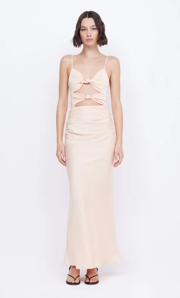 Women Maxi Dresses Bec Bridge MARI LOU KNOT DRESS 8211 PEACH