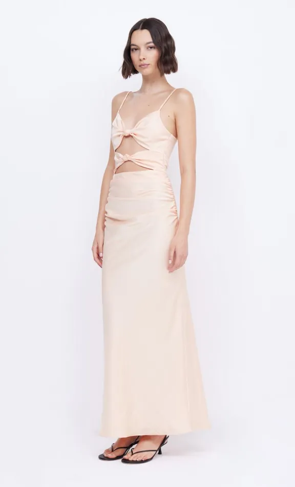 Women Maxi Dresses Bec Bridge MARI LOU KNOT DRESS 8211 PEACH