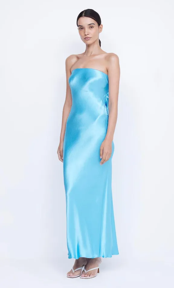 Women Maxi Dresses Bec Bridge MOON DANCE STRAPLESS DRESS 8211 TOPAZ BLUE