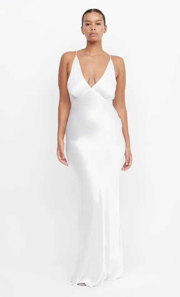 Women Maxi Dresses Bec Bridge MOON DANCE V MAXI DRESS 8211 IVORY