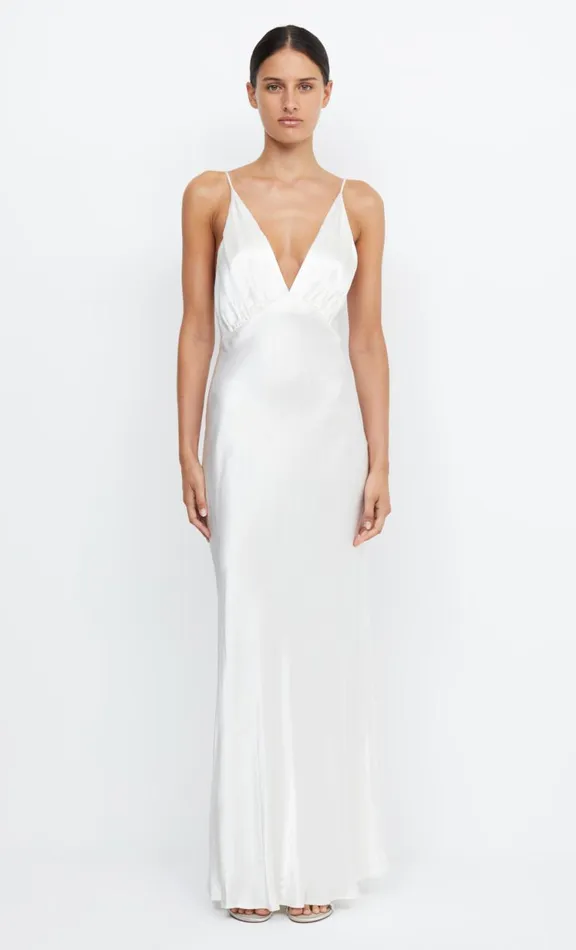Women Maxi Dresses Bec Bridge MOON DANCE V MAXI DRESS 8211 IVORY