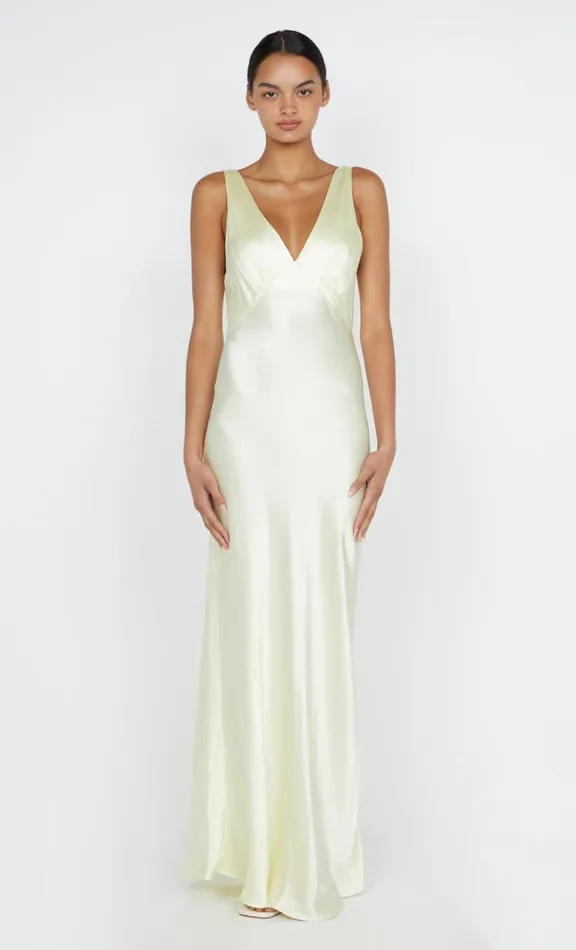 Women Maxi Dresses Bec Bridge MOON DANCE VERONA DRESS 8211 ICE YELLOW