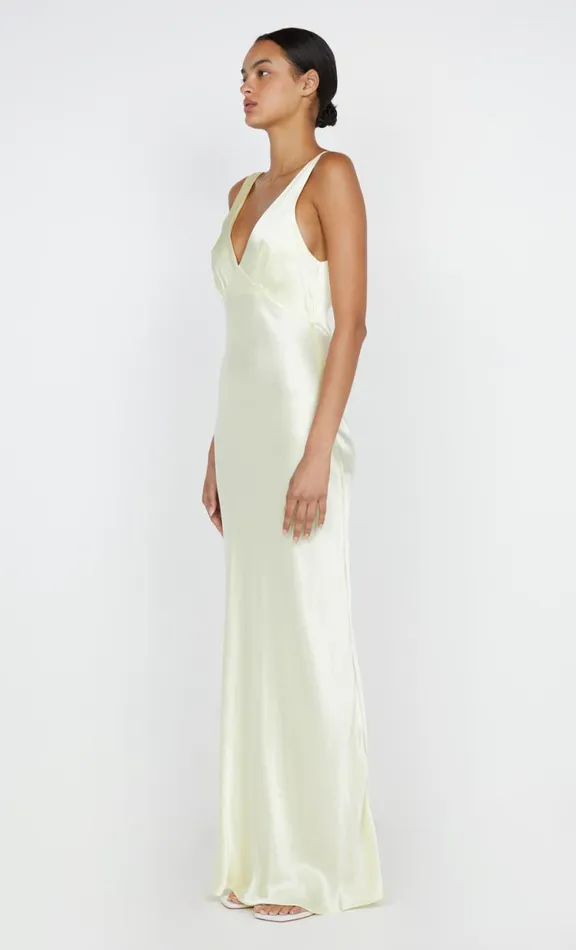 Women Maxi Dresses Bec Bridge MOON DANCE VERONA DRESS 8211 ICE YELLOW