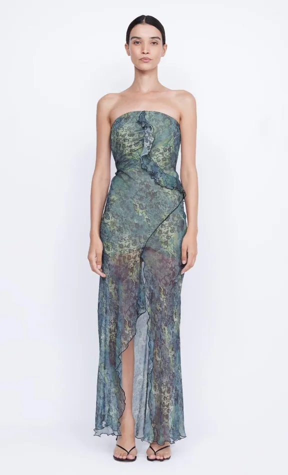 Women Maxi Dresses Bec Bridge OPAL STRAPLESS MAXI DRESS 8211 NOUVEAU BLEUE