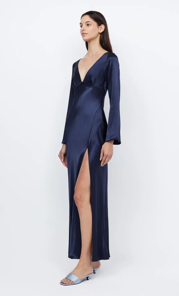 Women Maxi Dresses Bec Bridge REN LONG SLEEVE MAXI DRESS 8211 INK