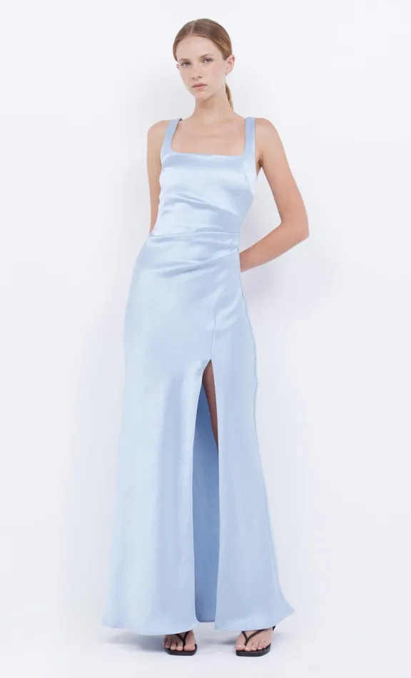 Women Maxi Dresses Bec Bridge THE DREAMER SQUARE NECK DRESS 8211 DUSTY BLUE