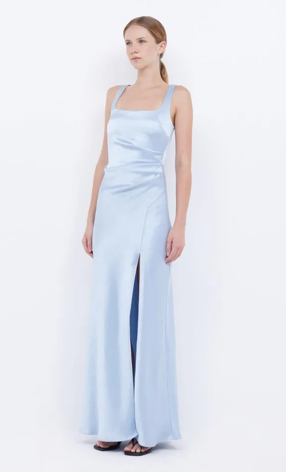 Women Maxi Dresses Bec Bridge THE DREAMER SQUARE NECK DRESS 8211 DUSTY BLUE