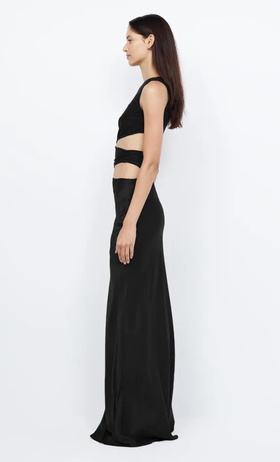 Women Maxi Dresses Bec Bridge WHORL ASYM DRESS 8211 BLACK
