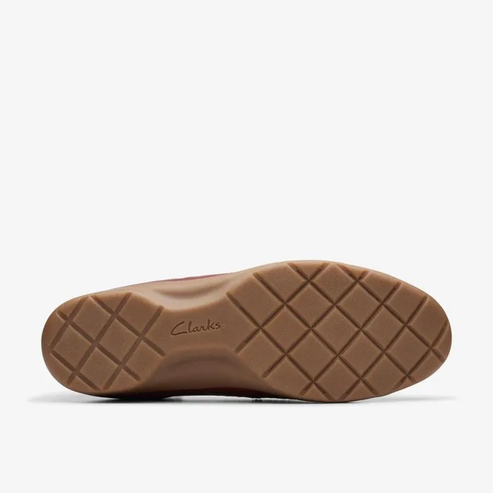 Women Meadow Opal Chestnut Leather Clarks Flats