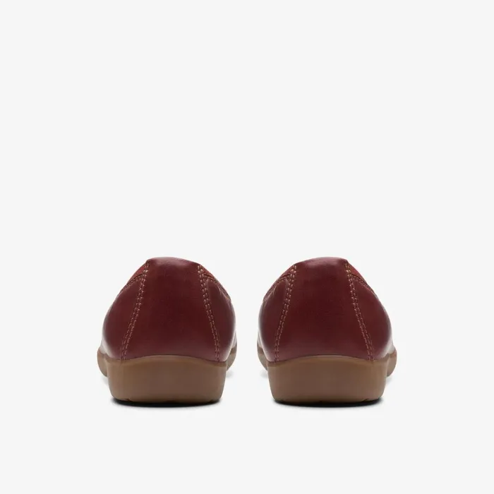 Women Meadow Opal Chestnut Leather Clarks Flats