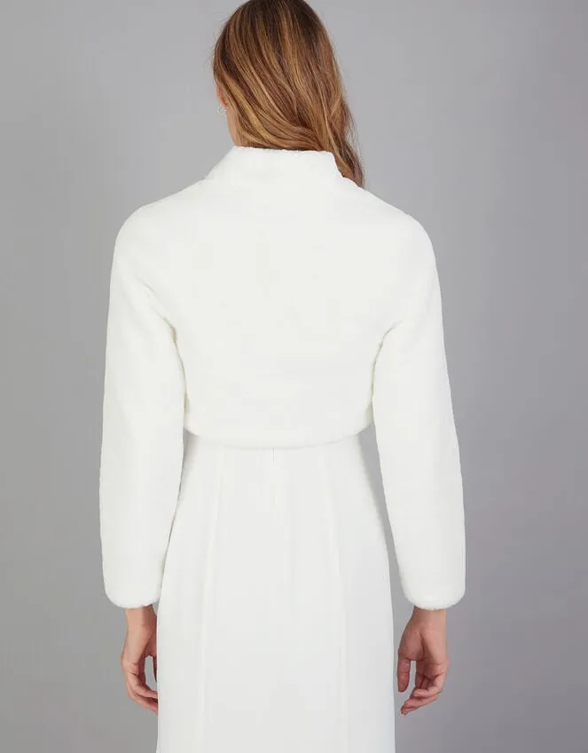Women Melanie Faux Fur Bridal Jacket Ivory Monsoon Jackets